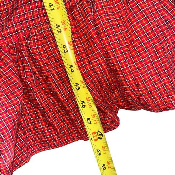 Fundamentals Nightgown Womens 2X Red Plaid Vintage Heavy Grandma Cottagecore - Picture 7 of 9